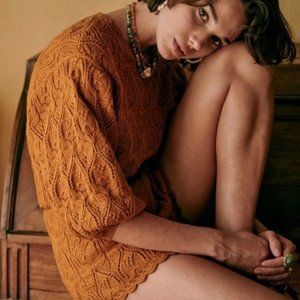 Sezane Sailor Jumper in Camel- Size S